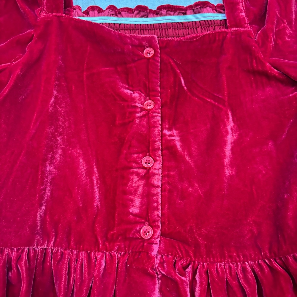 Brand new with Tags Janie and Jack The Velvet Smocked Dress Red Size 10 - Picture 13 of 13